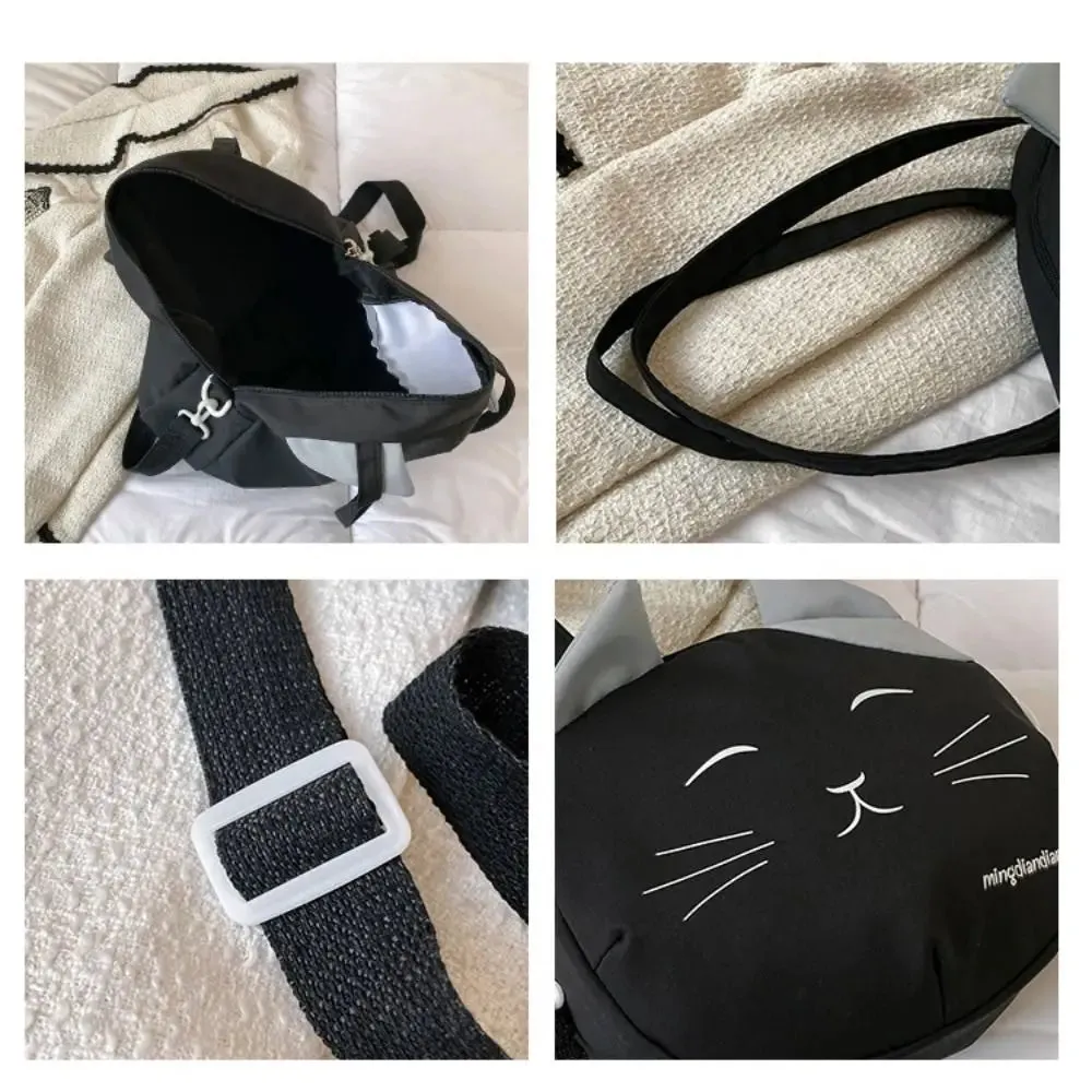 🐾 Purr-fectly Stylish Cat Print Nylon Messenger Bag 🐱✨ - Fun & Functional Crossbody for Trendy Students! 🎒💕