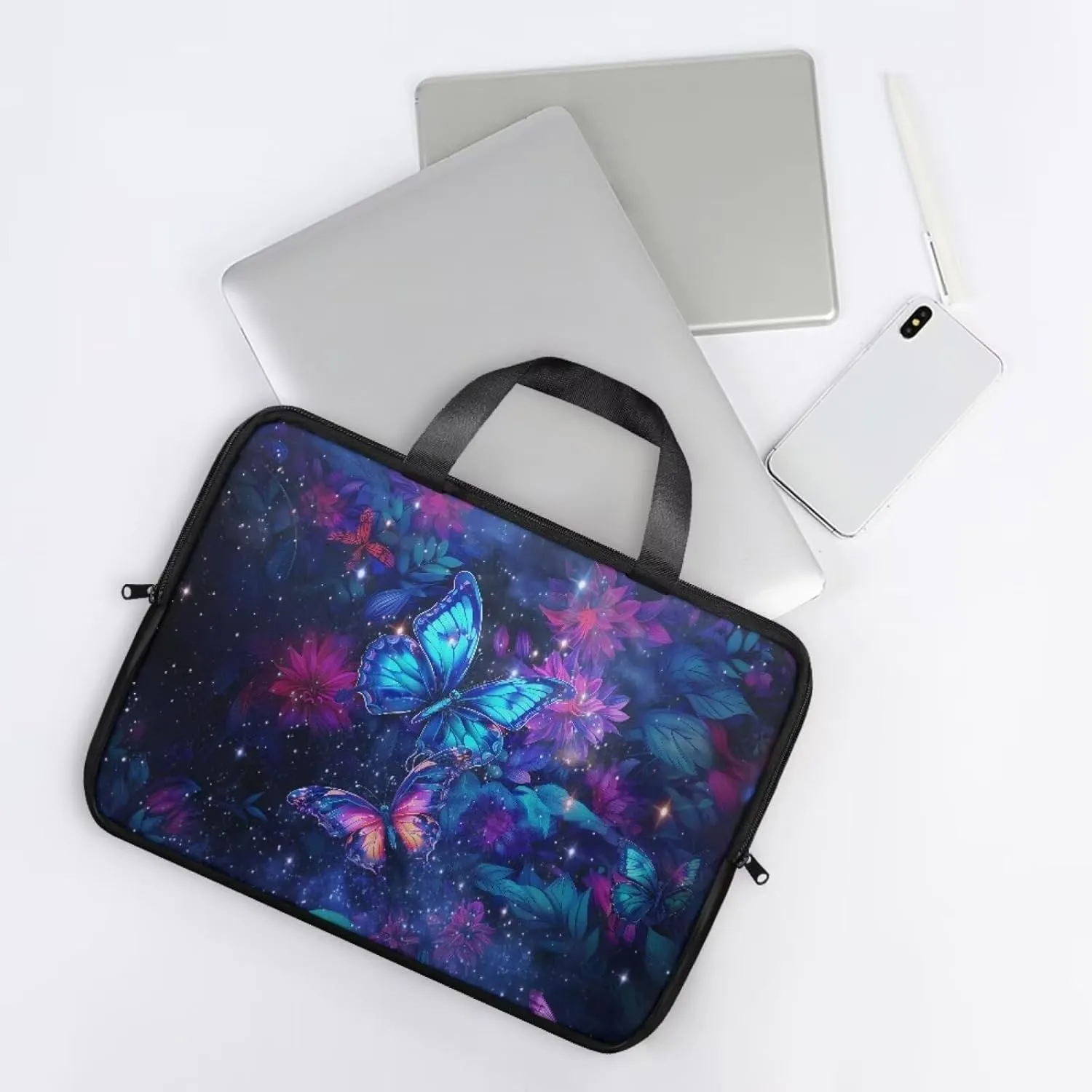 10-17 inch Laptop Bag Protective Laptop Sleeve Waterproof PU Leather Computer Carrying Bag