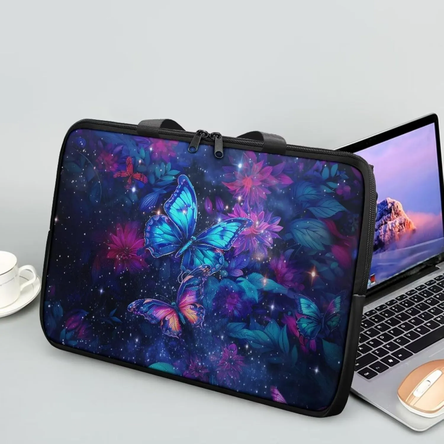 10-17 inch Laptop Bag Protective Laptop Sleeve Waterproof PU Leather Computer Carrying Bag
