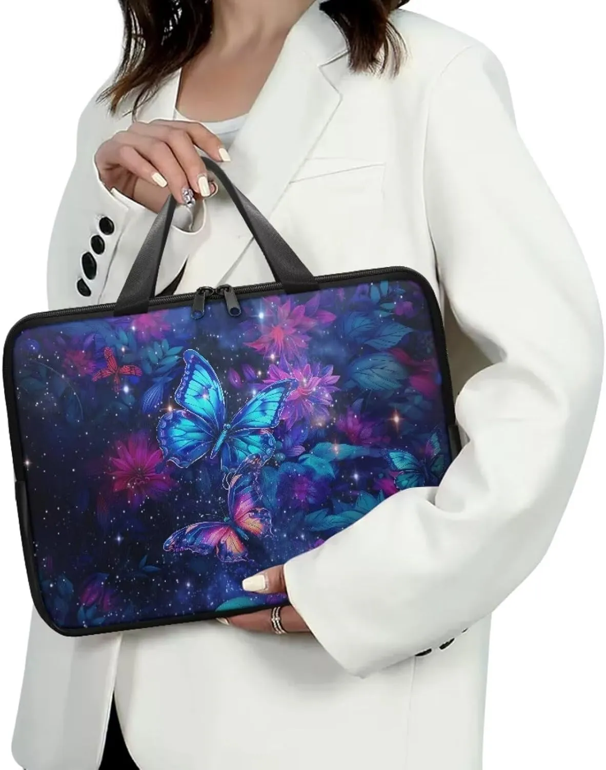 10-17 inch Laptop Bag Protective Laptop Sleeve Waterproof PU Leather Computer Carrying Bag
