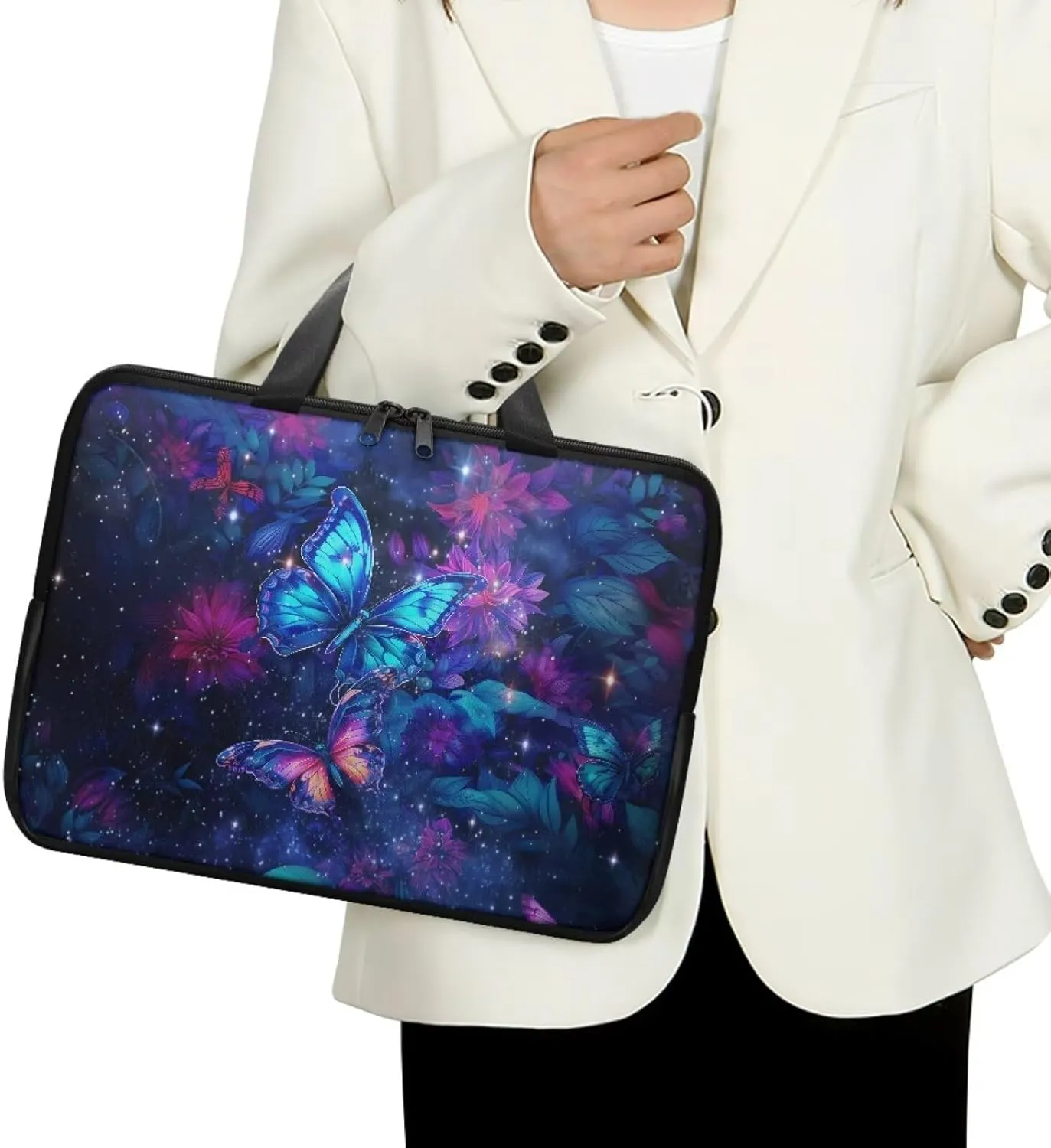 10-17 inch Laptop Bag Protective Laptop Sleeve Waterproof PU Leather Computer Carrying Bag