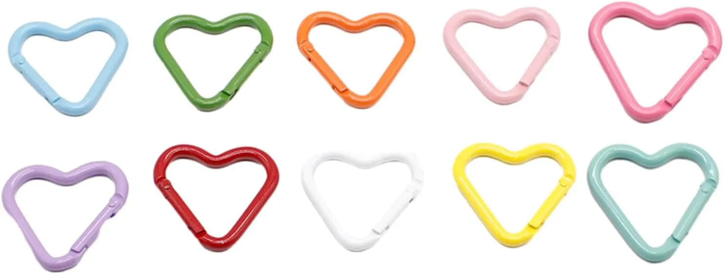 10pack Versatiles Aluminum Carabiner Small Carabiner Clip Car Keychains Clip for Travel and Fishing