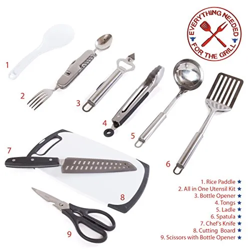 10pcs Stainless Steel Camping Cooking Set – Compact All-in-One Cookware Kit