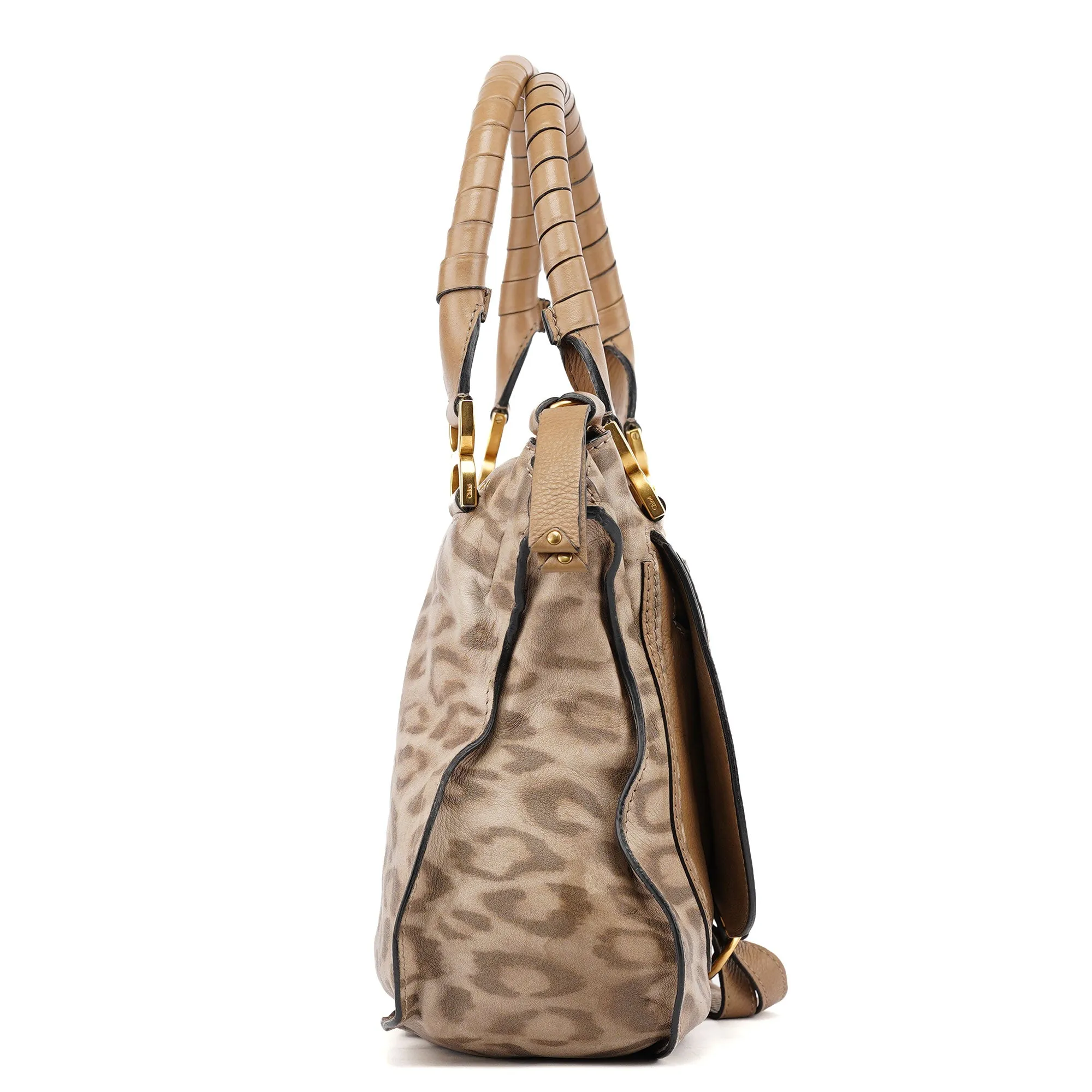 1/150 Brown Leather Cheetah Marcie Bag