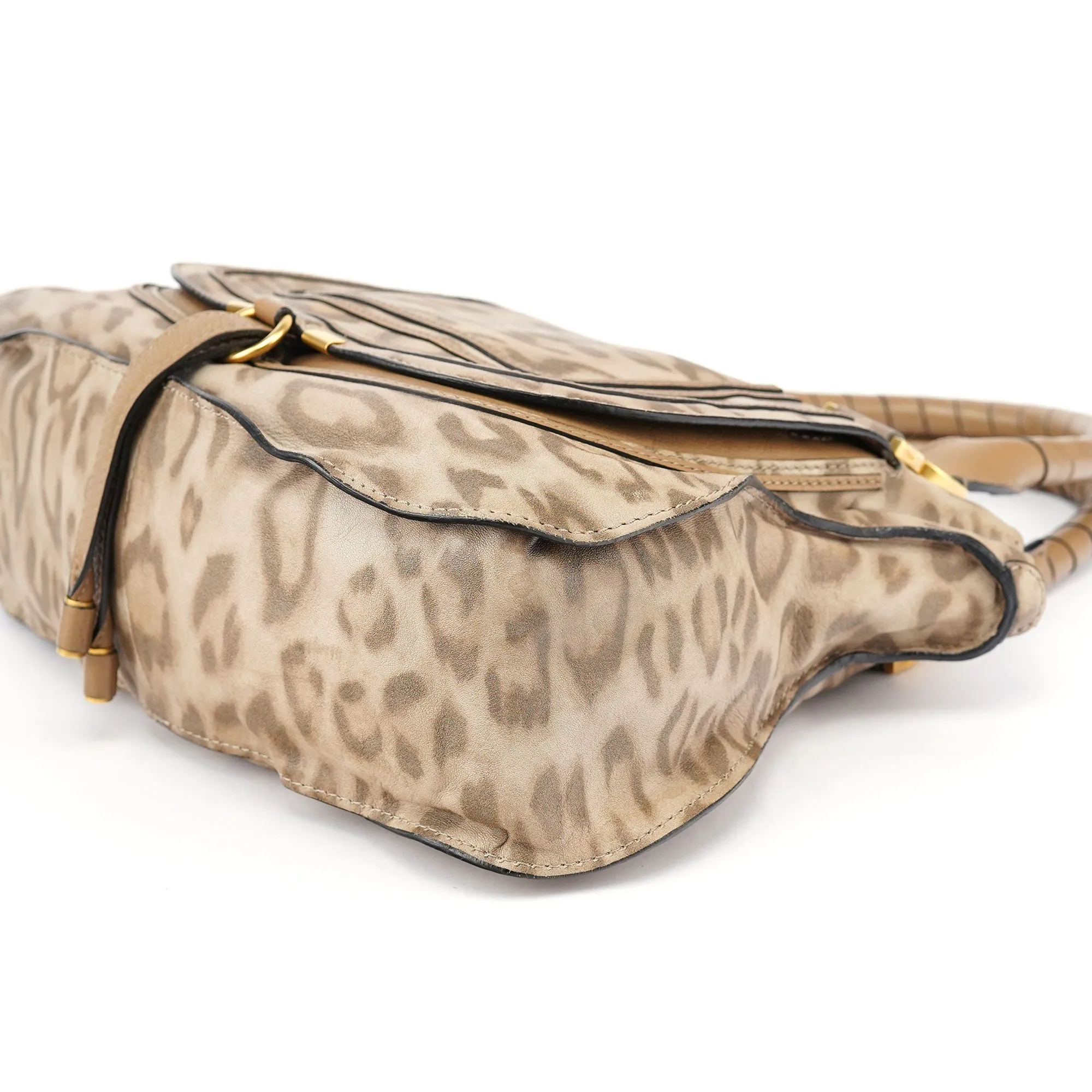 1/150 Brown Leather Cheetah Marcie Bag