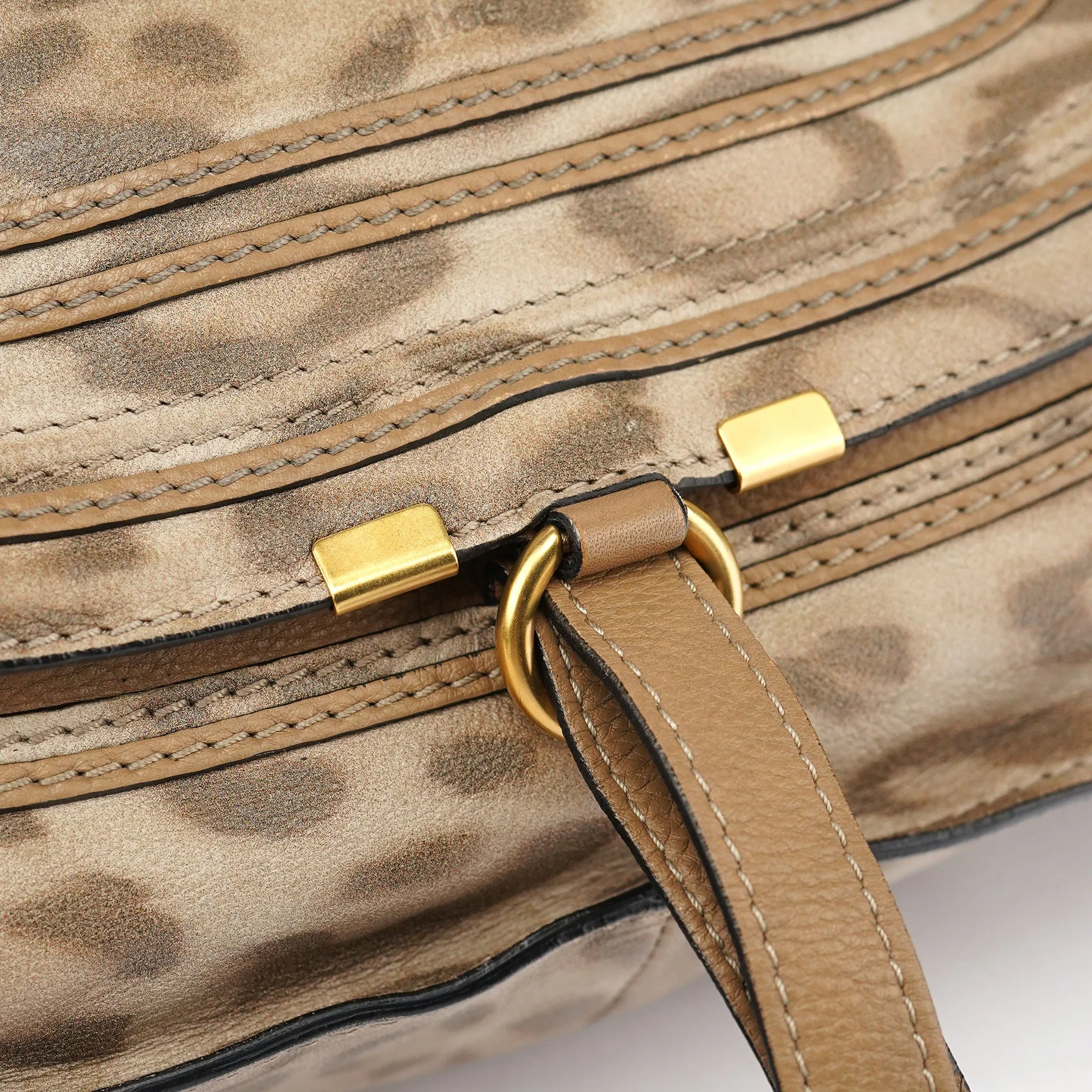 1/150 Brown Leather Cheetah Marcie Bag