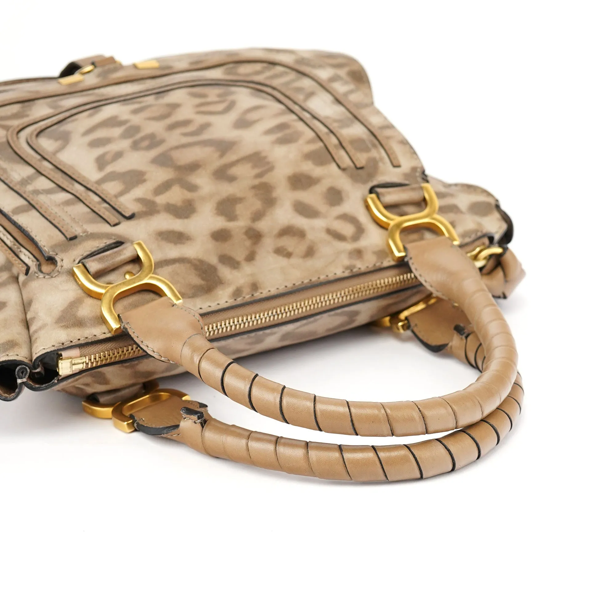 1/150 Brown Leather Cheetah Marcie Bag