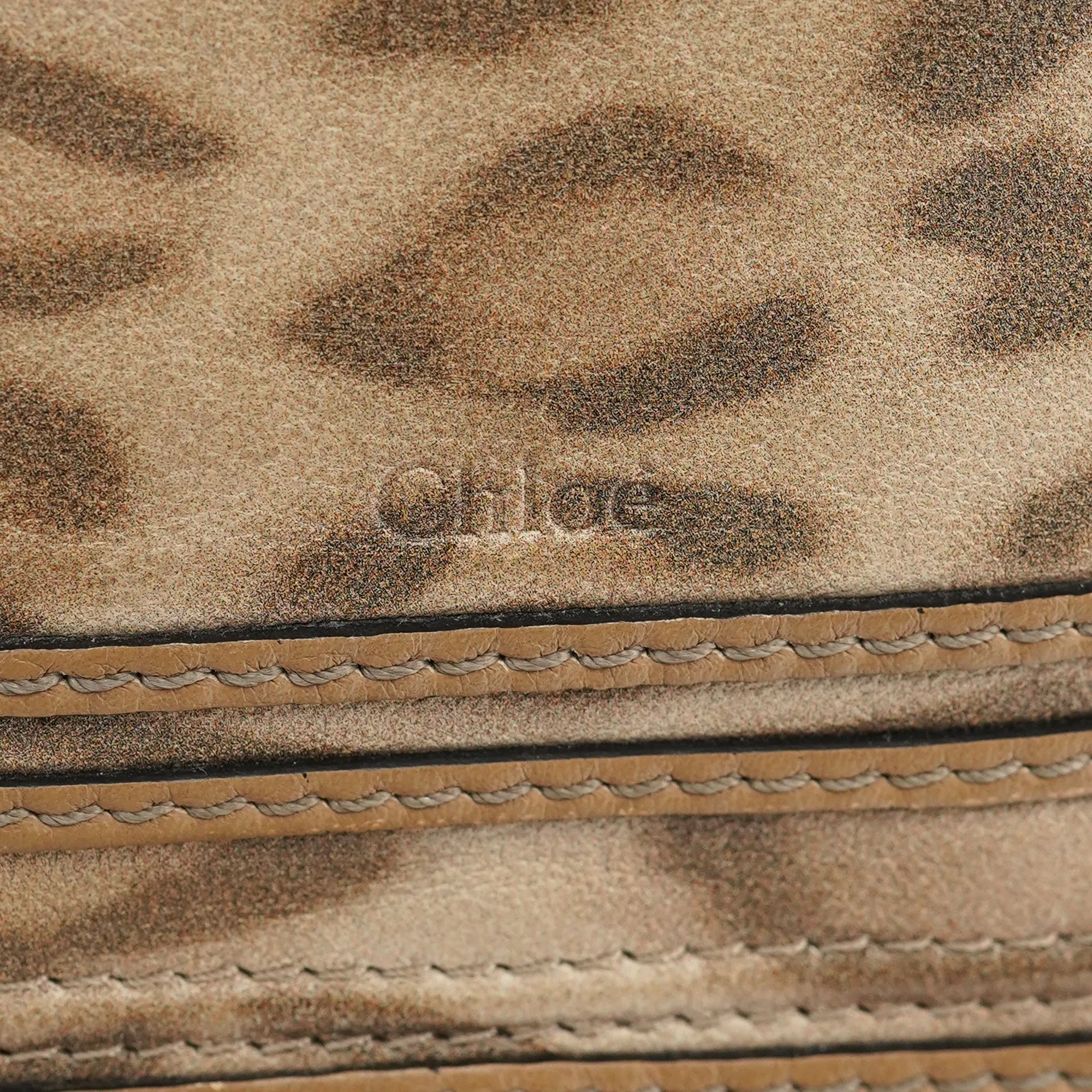 1/150 Brown Leather Cheetah Marcie Bag