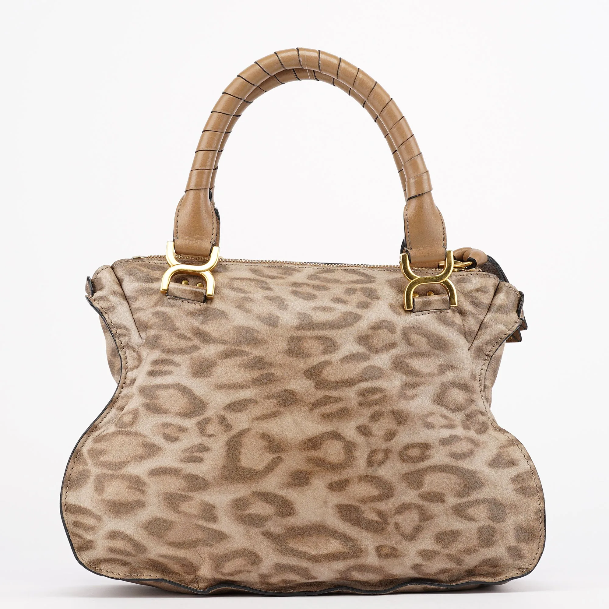 1/150 Brown Leather Cheetah Marcie Bag