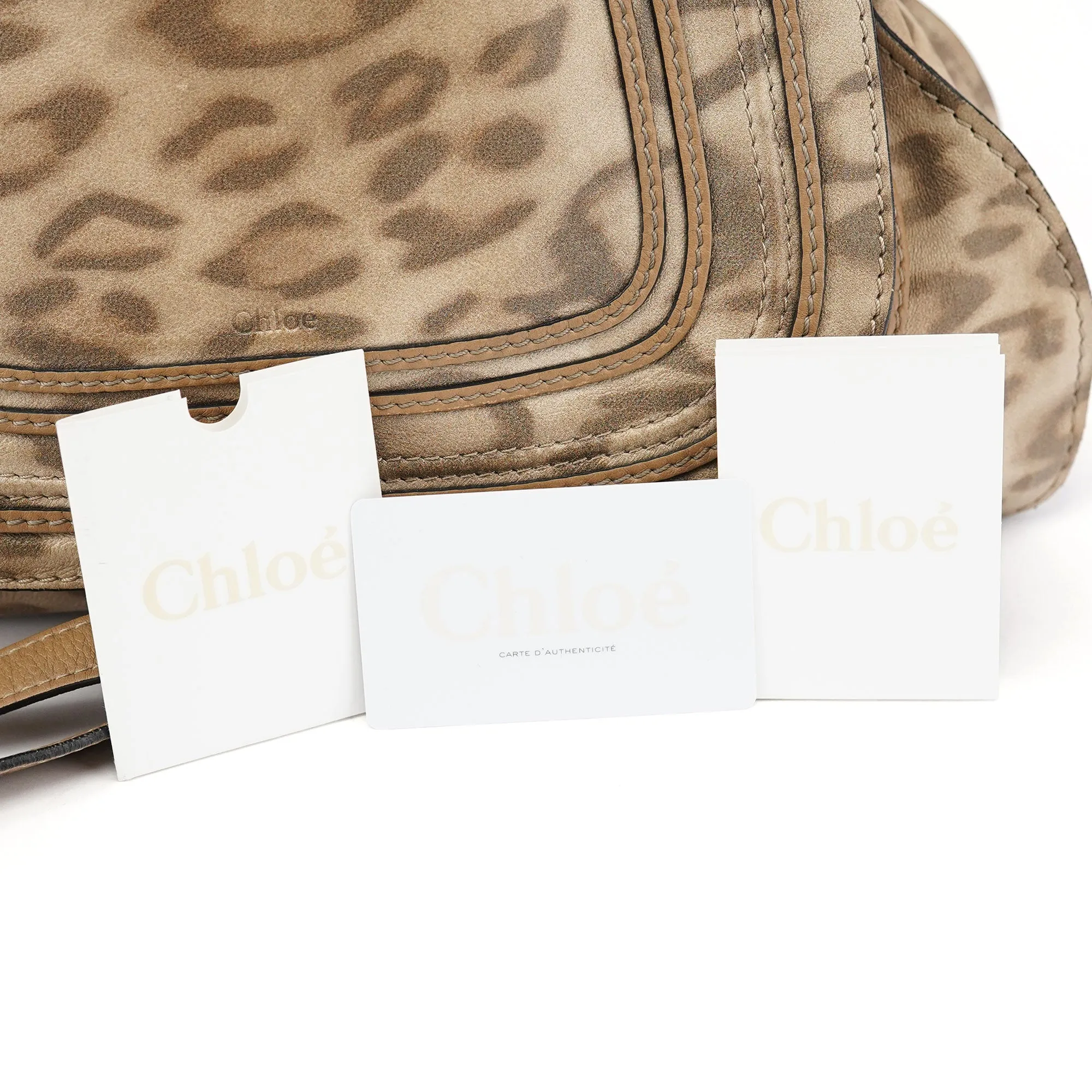 1/150 Brown Leather Cheetah Marcie Bag