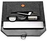 11.6-12 inch Felt Laptop Sleeve Case Bag for Samsung Chromebook 4 3 2 / DELL Latitude 3189/ HP Pavilion X360/ Stream 11/ Acer Chromebook R 11/ Spin 311/ ASUS L210/ Chromebook C223/ C202 (Black)