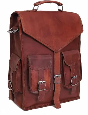 11"(L) for Women, Backpack X Leather Men 5"(W) Time running out Sling Vintage Size- Laptop Rucksack Black Friday sale X Messenger 15"(H) Bag Brown,