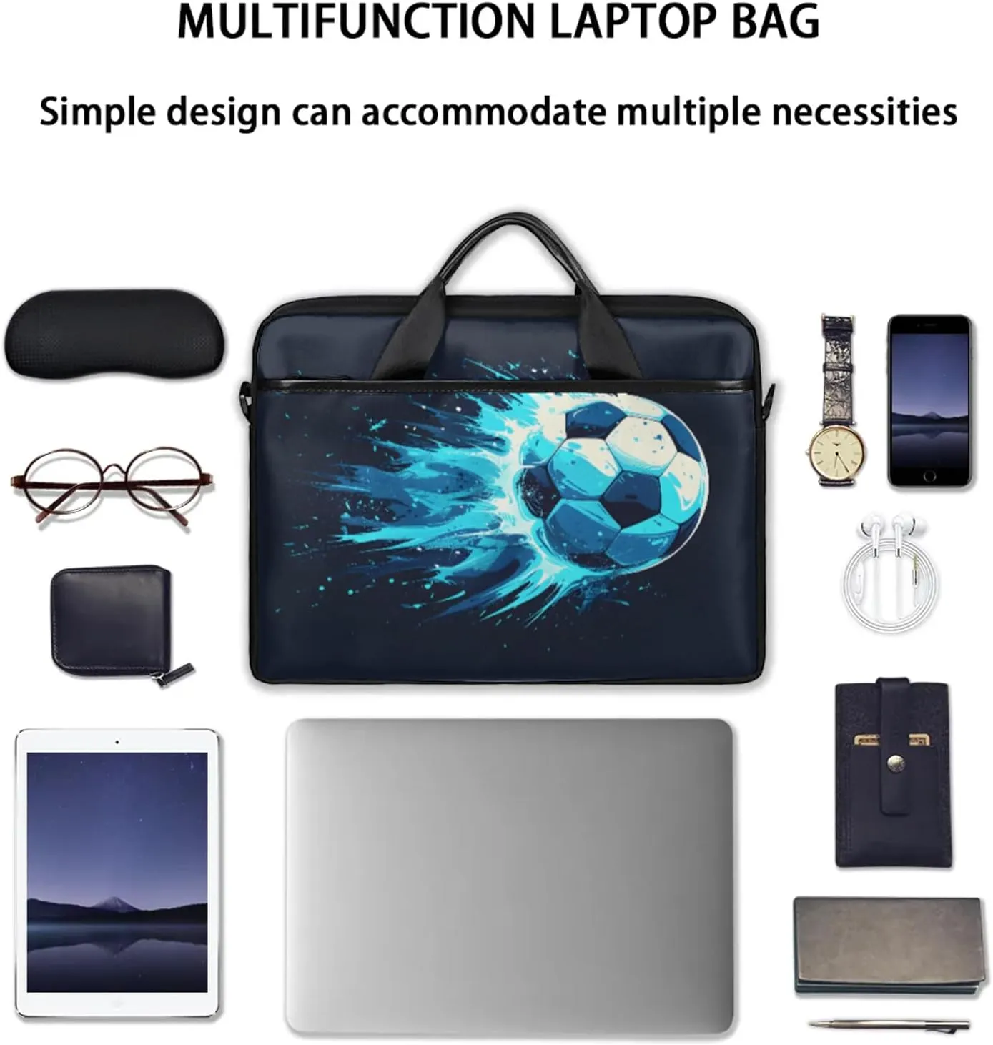 13-15 Inch Basketball Handy Laptop Bag Basketball kids Shoulder Laptop Bag For Work, School, Travel And More