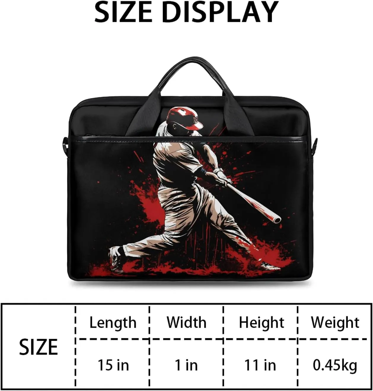 13-15 Inch Sports Baseball Handy Laptop Bag Sports Sports Shoulder Laptop Bag For Work, School, Travel And More
