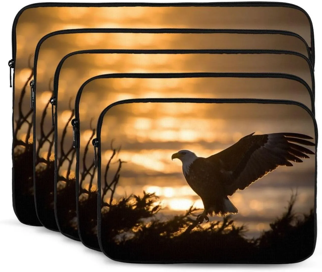 13 Inch Laptop Sleeve Bag Waterproof Shockproof Laptop Case Bag Backlit Eagle Computer Skin Bags Lightweight Tablet Carrying Case