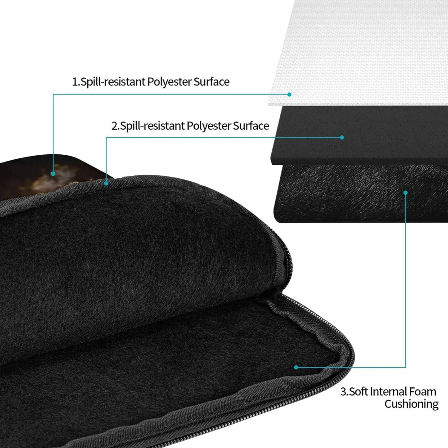 13 Inch Laptop Sleeve Bag Waterproof Shockproof Laptop Case Bag Backlit Eagle Computer Skin Bags Lightweight Tablet Carrying Case
