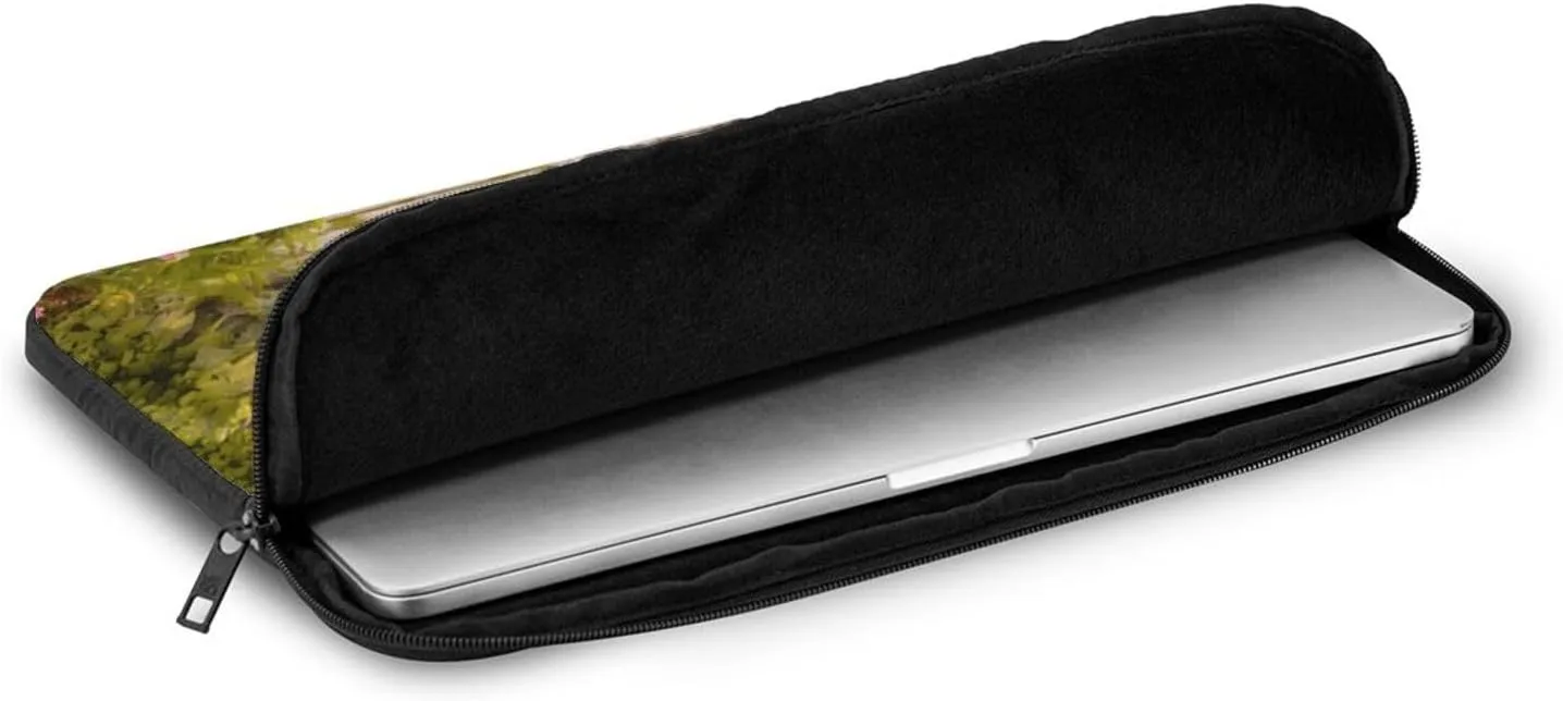 13 Inch Laptop Sleeve Bag Waterproof Shockproof Laptop Case Bag Garden Arched Door Peacock Computer Skin Bags Lightweight Tablet Carrying Case