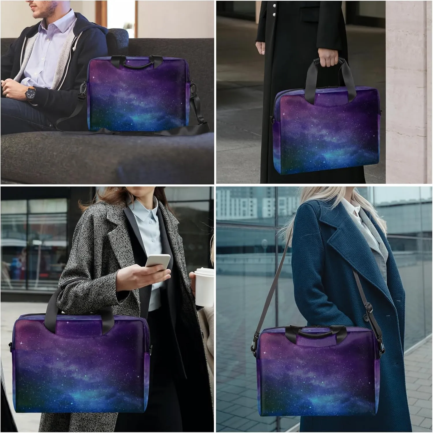 14 15 15.6 inch Laptop Briefcase Shoulder Travel Laptop Sleeve Case Work Computer Cover Carrying Bag