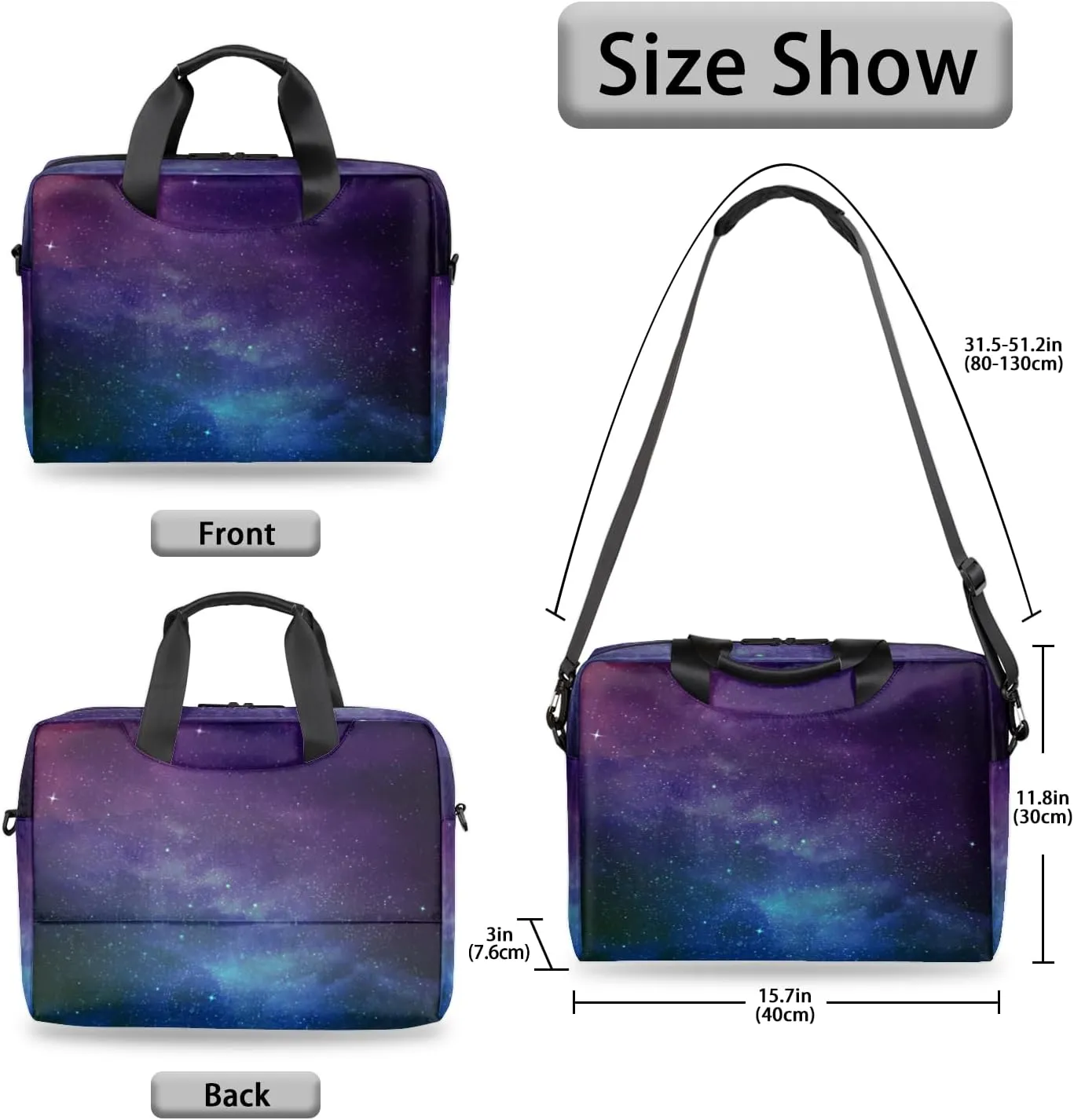 14 15 15.6 inch Laptop Briefcase Shoulder Travel Laptop Sleeve Case Work Computer Cover Carrying Bag