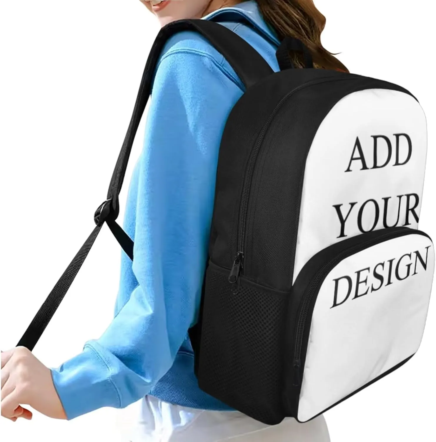 15 Inch Kids Backpack for School Cute Girls Bookbag Backpack Set with Insulated Lunch Bag and Pencil Pouch for Girls Boys You Can Add Your Name/Logo/Photo
