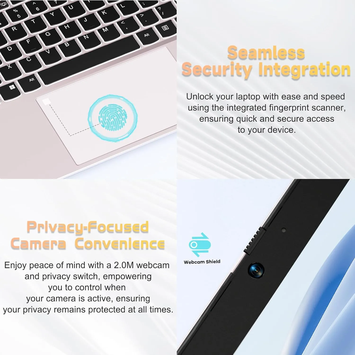 15.6-FHD-Laptop Student-Laptop, 16GB RAM 1TB SSD, Intel Pentium Quad-Core N100 Processor (Up to 3.4GHz) Backlit Keyboard Fingerprint WiFi 6 BT5.2 Business-Laptop, 2 Years Warranty Windows 11 Laptop