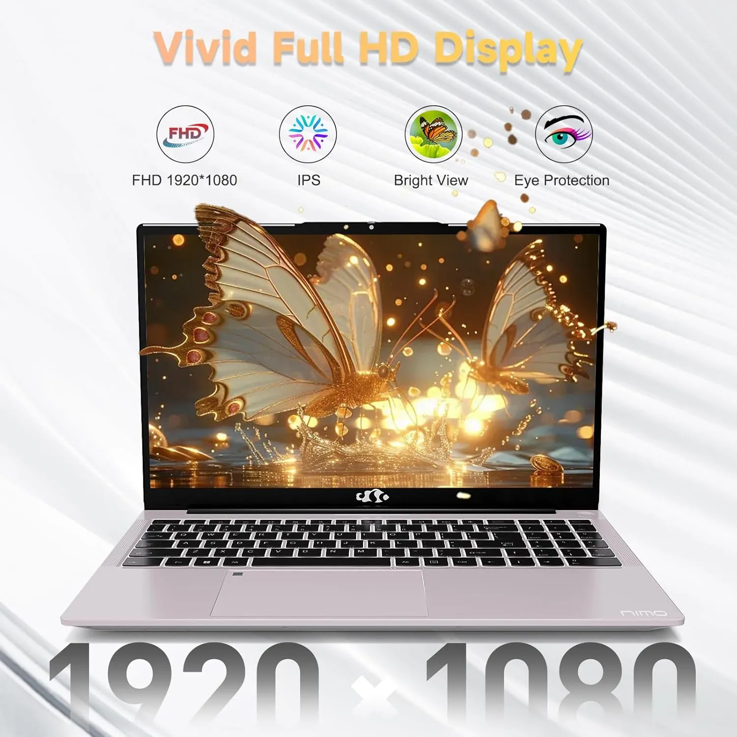 15.6-FHD-Laptop Student-Laptop, 16GB RAM 1TB SSD, Intel Pentium Quad-Core N100 Processor (Up to 3.4GHz) Backlit Keyboard Fingerprint WiFi 6 BT5.2 Business-Laptop, 2 Years Warranty Windows 11 Laptop
