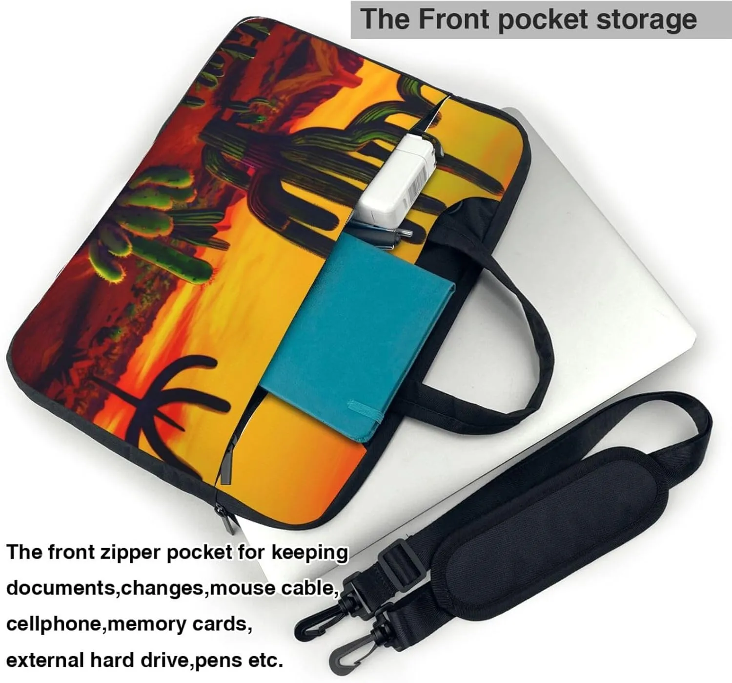 15.6 Inch Laptop Bag - Case with Soft Interior, Multiple Pockets - Ideal, Travel and Business Chicago Reflect