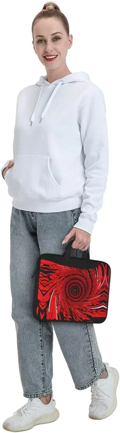 15.6 Inch Laptop Bag - Case with Soft Interior, Multiple Pockets - Ideal, Travel and Business Salmon pattern