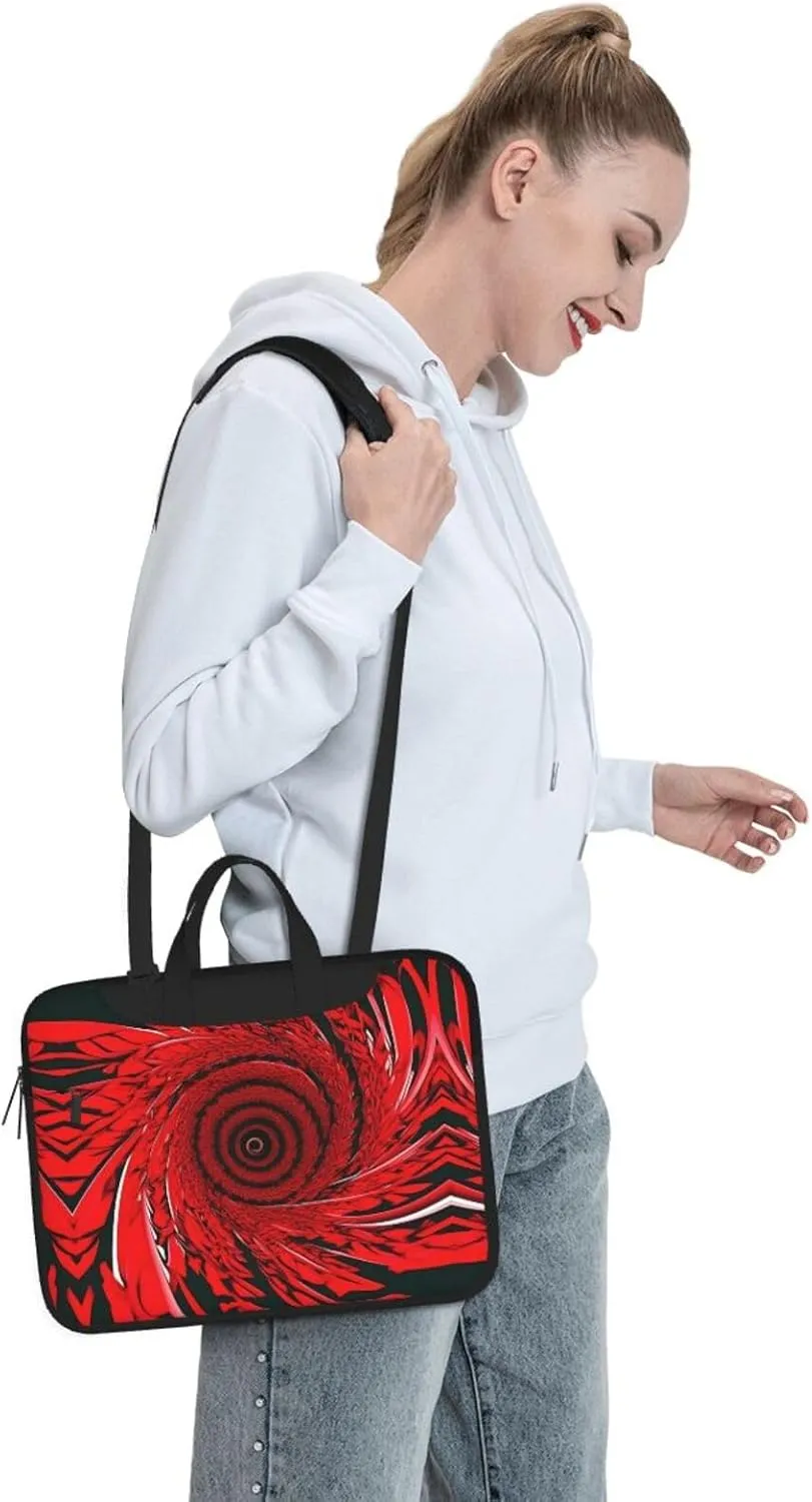 15.6 Inch Laptop Bag - Case with Soft Interior, Multiple Pockets - Ideal, Travel and Business Salmon pattern