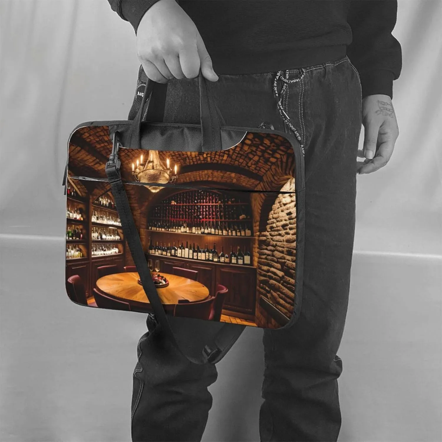 15.6 Inch Laptop Bag - Case with Soft Interior, Multiple Pockets - Ideal, Travel and Business Salmon pattern