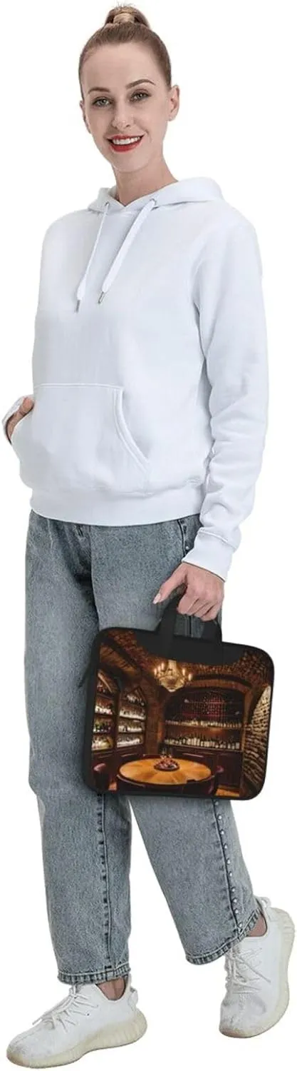 15.6 Inch Laptop Bag - Case with Soft Interior, Multiple Pockets - Ideal, Travel and Business Salmon pattern