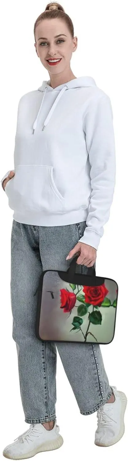 15.6 Inch Laptop Bag - Case with Soft Interior, Multiple Pockets - Ideal, Travel and Business Salmon pattern