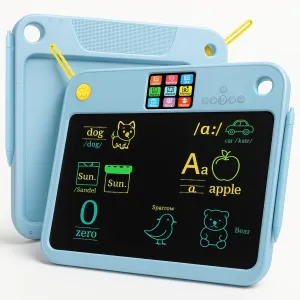 16 Inch LCD Learning Tablet for Ages 3-7 Dual-Screen Pad with 9 Learning Themes Lightweight 400g Long Battery Life Type-C Charging Erasable Board with Extra Stylus Lock Switch for Travel Home School
