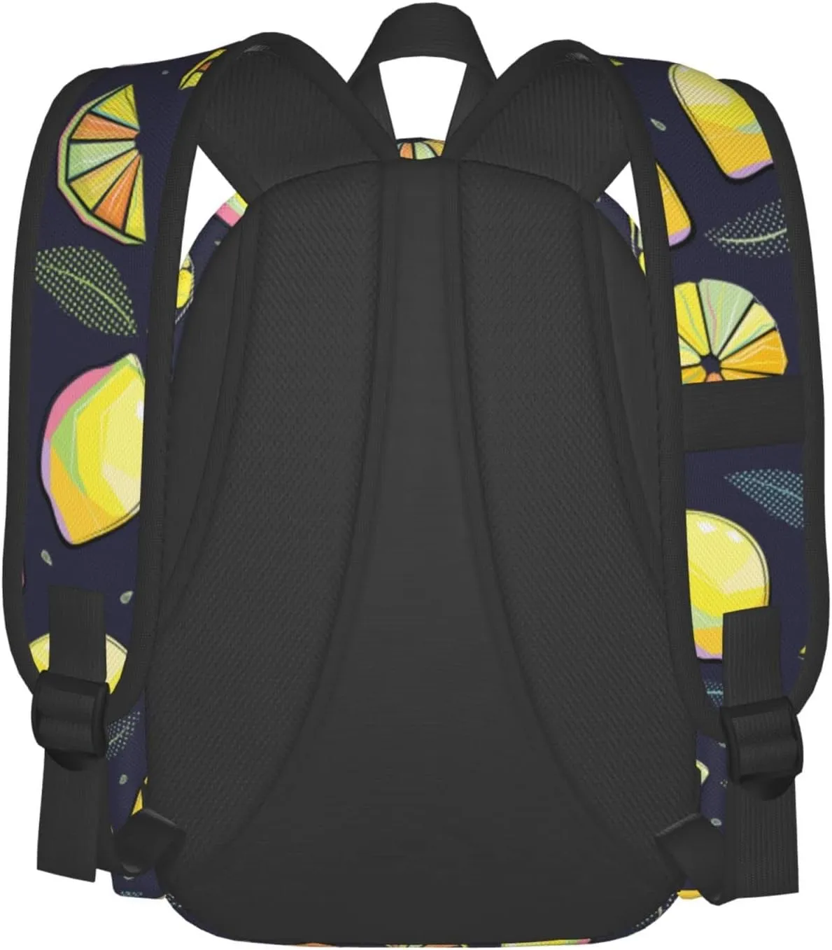 17 inch Backpack Pop Art Lemon Citrus Leaves Laptop Backpack School Bookbag Shoulder Bag Casual Daypack