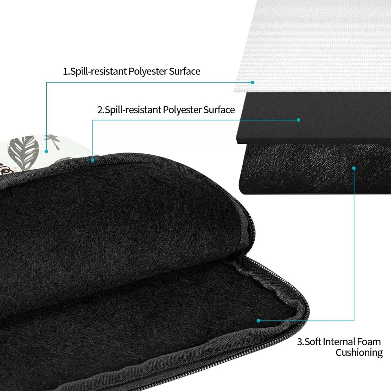 17 Inch Laptop Sleeve Bag Waterproof Shockproof Laptop Case Bag Arrow Feather Dream Computer Skin Bags Lightweight Tablet Carrying Case