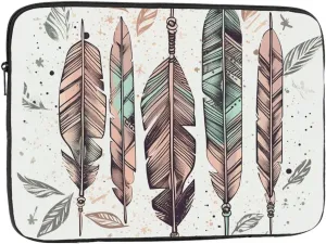 17 Inch Laptop Sleeve Bag Waterproof Shockproof Laptop Case Bag Arrow Feather Dream Computer Skin Bags Lightweight Tablet Carrying Case