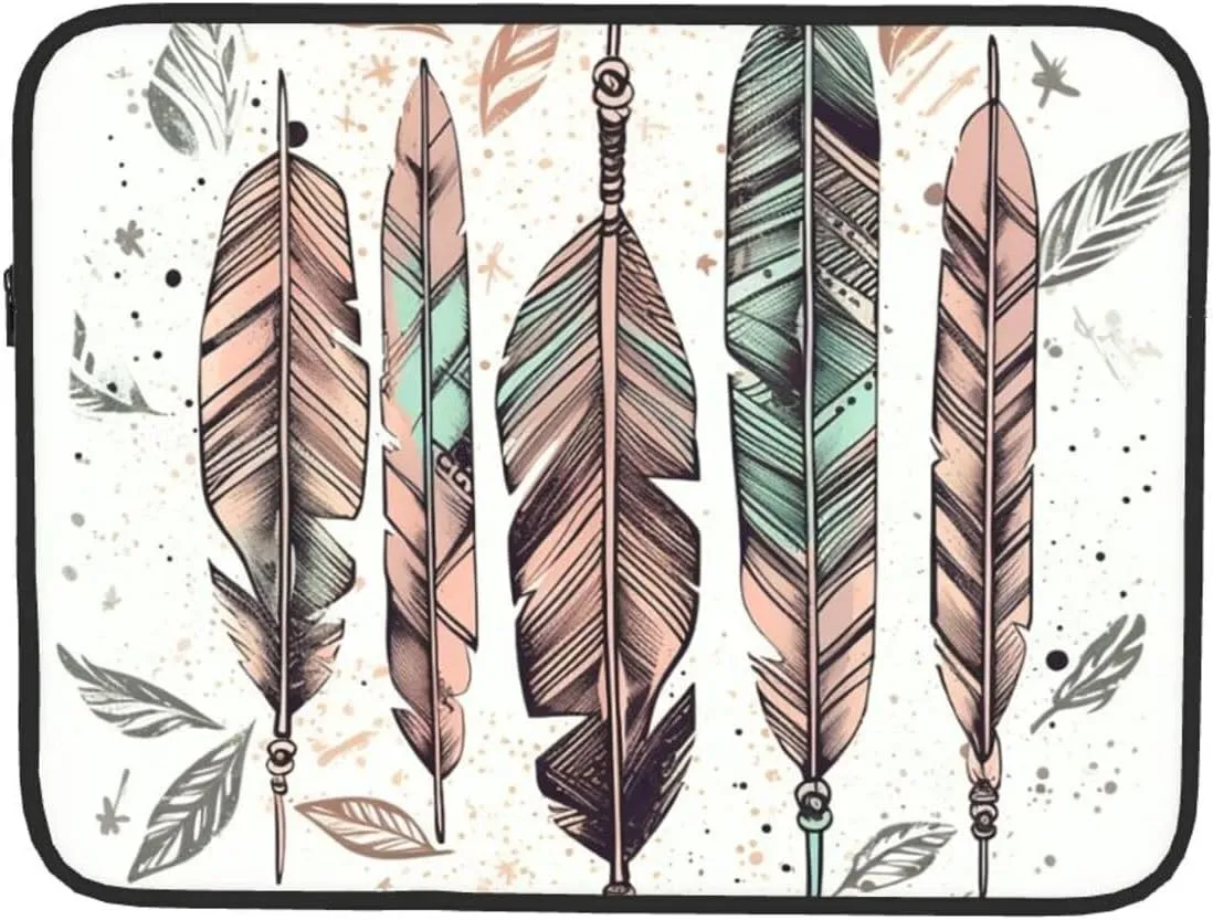 17 Inch Laptop Sleeve Bag Waterproof Shockproof Laptop Case Bag Arrow Feather Dream Computer Skin Bags Lightweight Tablet Carrying Case