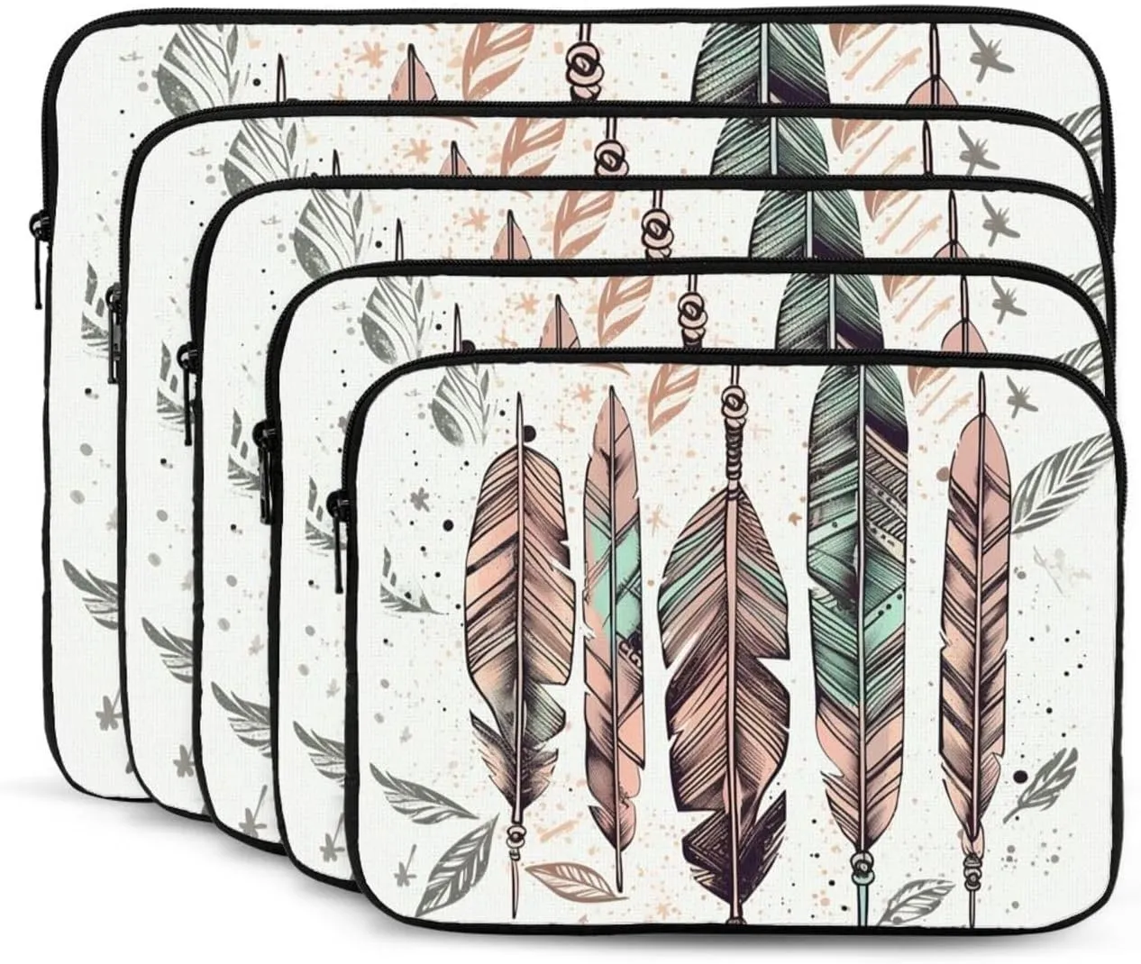 17 Inch Laptop Sleeve Bag Waterproof Shockproof Laptop Case Bag Arrow Feather Dream Computer Skin Bags Lightweight Tablet Carrying Case