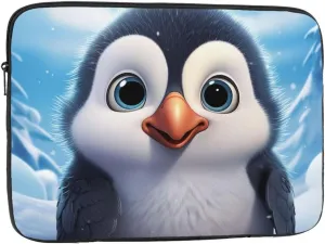 17 Inch Laptop Sleeve Bag Waterproof Shockproof Laptop Case Bag Cartoon Cute Penguin Computer Skin Bags Lightweight Tablet Carrying Case