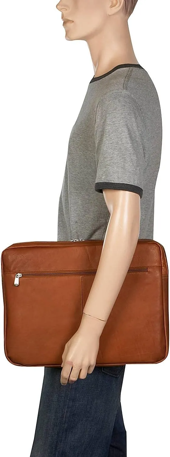17 Inch Zip Laptop Sleeve, Saddle, One Size