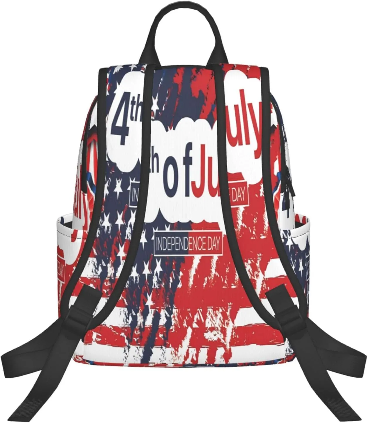 1776 American Independence Day American Flag Casual Backpacks Laptop Backpack Outdoor Travel Rucksack Sport Carry-On Daypack Lightweight Bag with Multi-Pockets