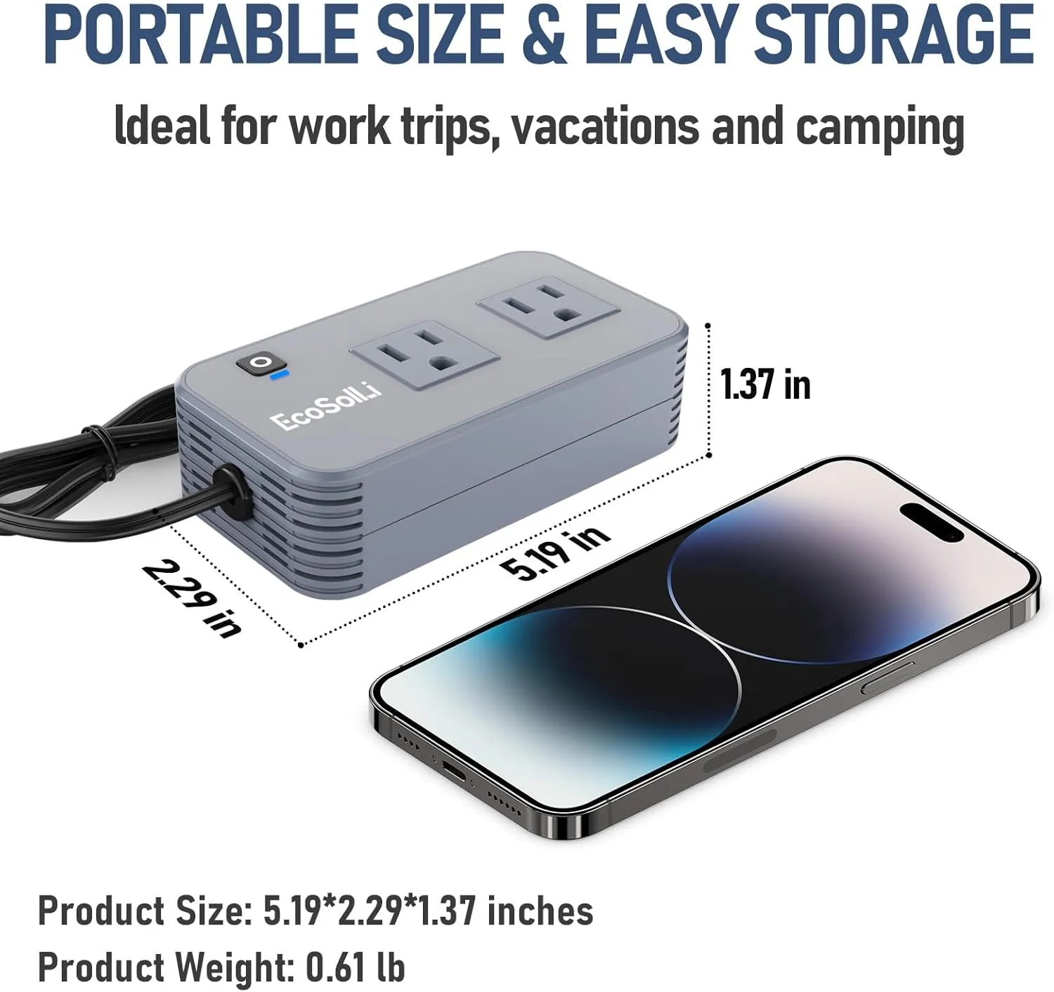200W Car Power Inverter 12V DC to 110V AC Car Converter with 20W USB-C & 18W USB-QC Ports Car Laptop Charger, Car Adapter for Plug Outlet for Laptop Vehicles Camping Road Trip