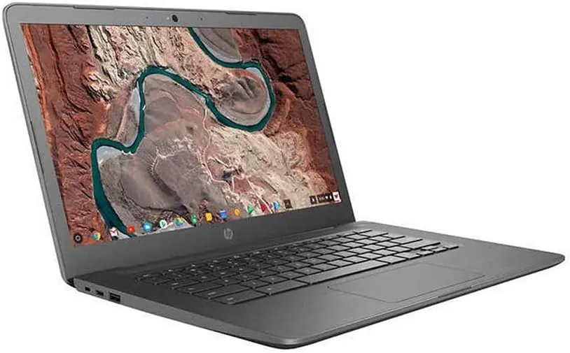 2022 HP Chromebook Premium 14" FHD Laptop Computer, Intel Celeron N3350 Processor, 4GB DDR4 RAM, 32GB eMMC SSD, Chrome OS, Grey, 32GB Snow Bell USB Card (Renewed)