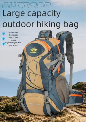 40L men's and women's ultra-light hiking backpacks with belts that can be used to hang moisture-proof pads and hiking poles (red)