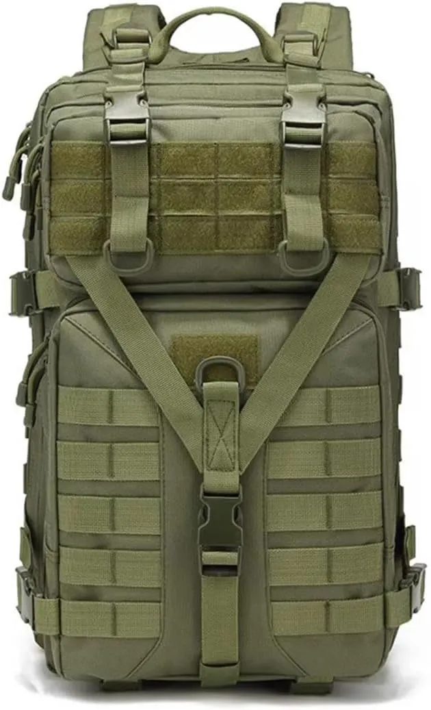 45L Military Tactical Backpack Large Men Army 3 Day Assault Rucksack Molle Bag Daypack (Military Green)