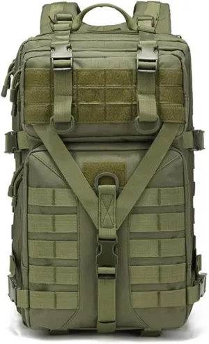 45L Military Tactical Backpack Large Men Army 3 Day Assault Rucksack Molle Bag Daypack (Military Green)