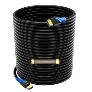4K HDMI 100 FT Cable (HDMI 2.0,18Gbps) Ultra High Speed Gold Plated Connectors,Ethernet HDMI Cord, 4K@60HZ 2K 1080P 3D ARC Compatible with UHD TV Monitor Laptop Xbox PS4/PS5 ect(30m)