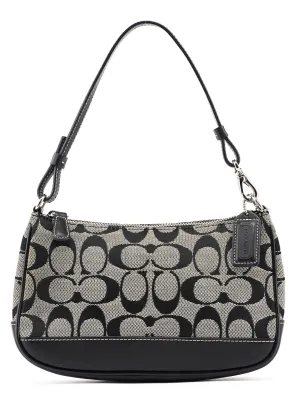 6094 Grey Signature C Demi Shoulder Bag