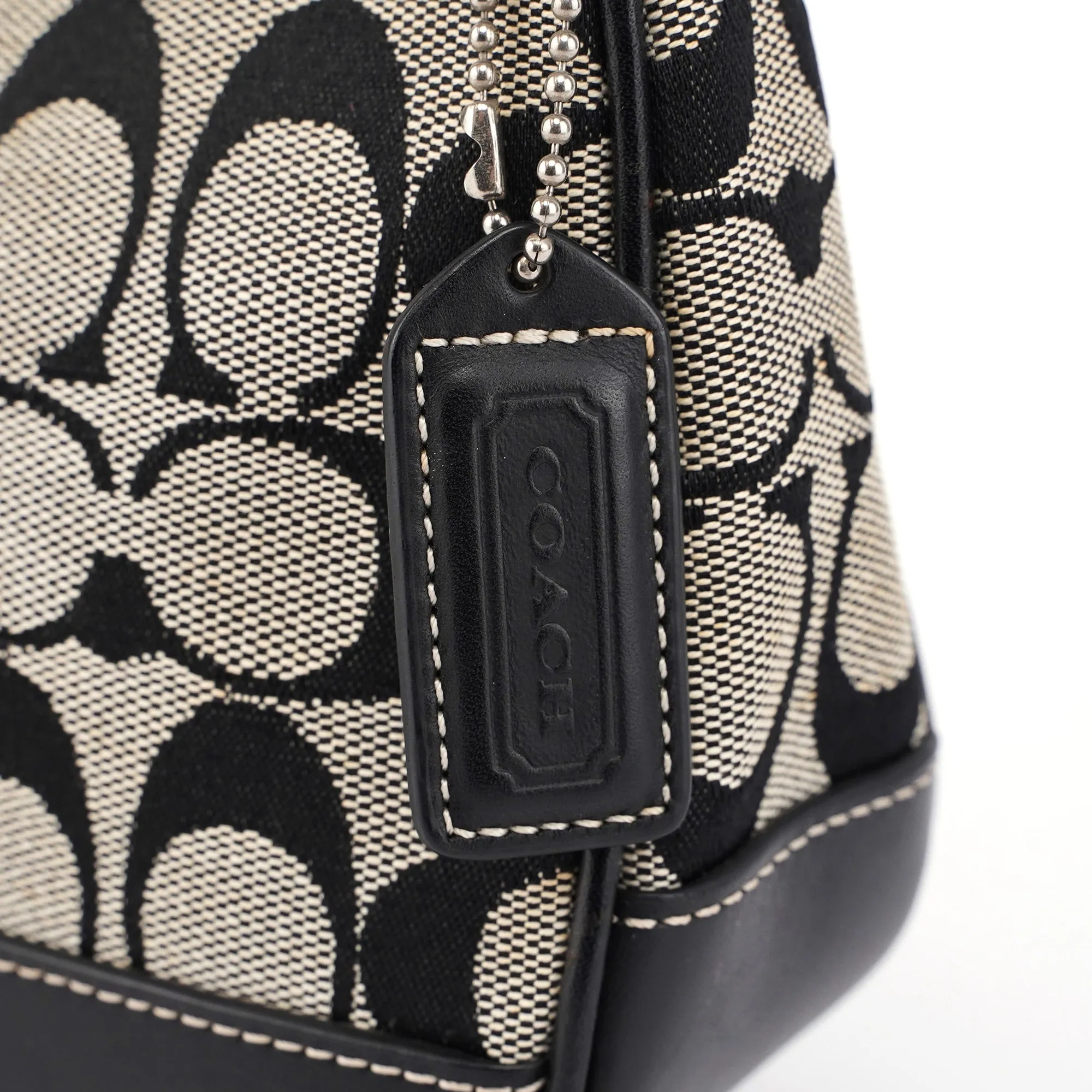 6094 Grey Signature C Demi Shoulder Bag