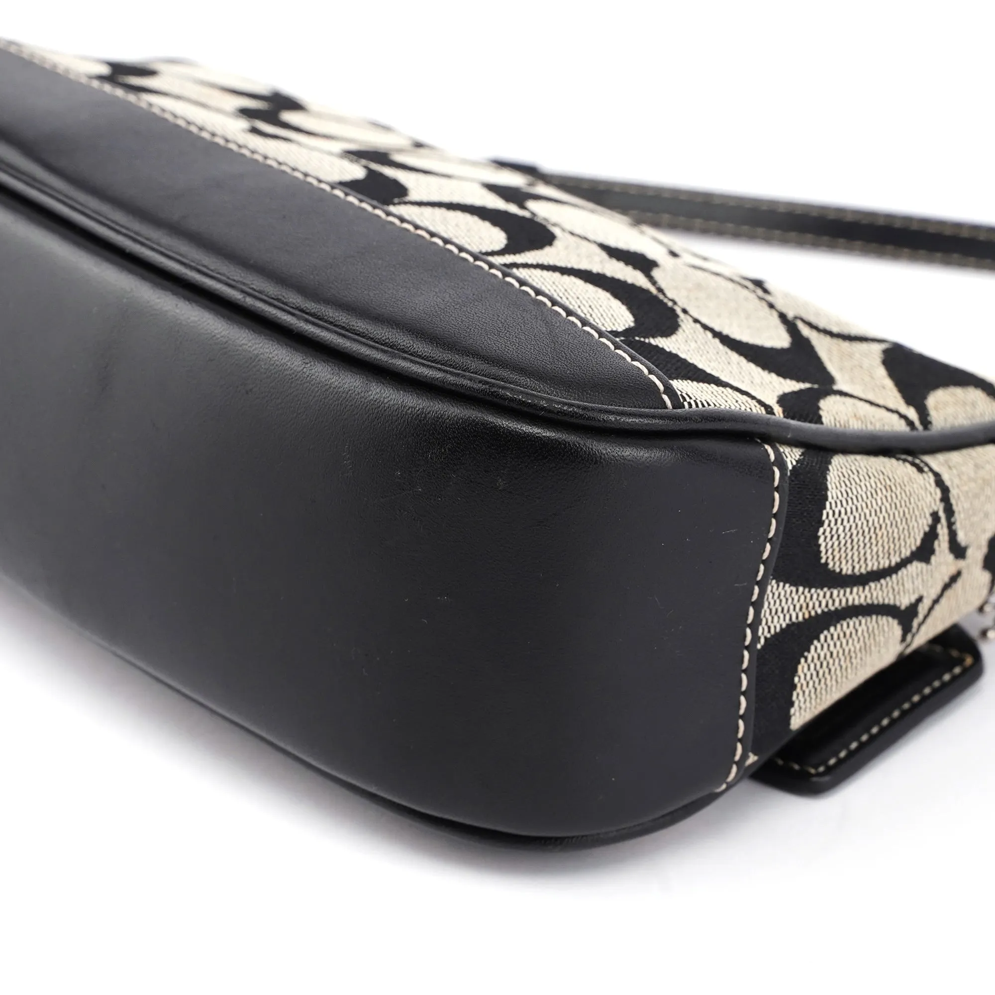 6094 Grey Signature C Demi Shoulder Bag
